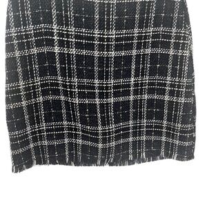 Sanctuary Plaid woven plaid frayed hem metallic threading mini skirt preppy